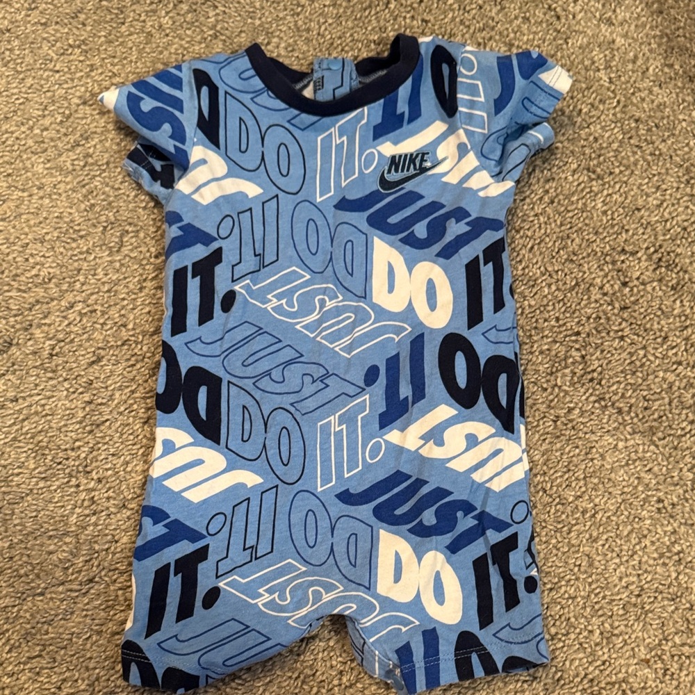 Nike Kids Blue 'Just Do It' Onesie